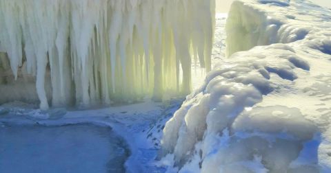 Marvel Over Frozen Waterfalls And Snow-Frosted Rock Formations On This Winter Hike In Minnesota