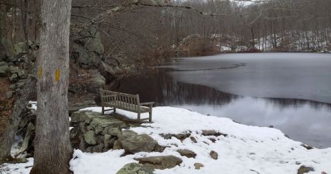 Marvel Over Frozen Bridges And Snow-Frosted Rock Formations On This Winter Hike In Connecticut