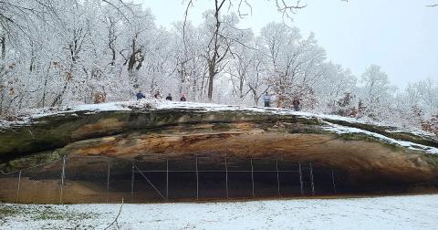 A Trip To Missouri's Frozen Cave, Graham Cave Is Positively Surreal