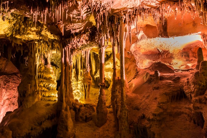 Inside the well decorated Lehman Caves in Great Basin National Park, Nevada.