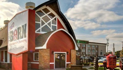 The Red Barn Restaurant & Brewery In Illinois Sits In A Stunningly Restored Gothic Barn