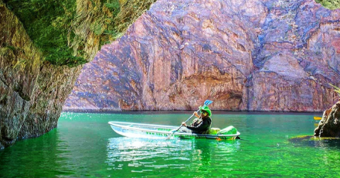 Hop In A Glass-Bottom Kayak And Tour An Emerald Cave In Arizona