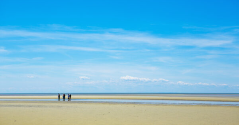 You Can Practically Walk On Water At This Massachusetts Tidal Flat That's The Largest On The Continent