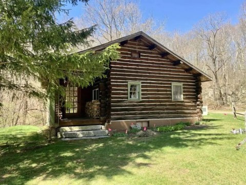 This Hidden Cozy Log Cabin In Monterey, Massachusetts Is Full Of Charm And Perfect For An Escape Into Nature