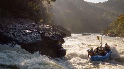 You Can Plunge Down A 14-Foot Waterfall On This West Virginia River With One Of The World's Tallest Commercially Rafted Waterfalls