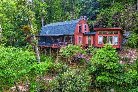 Stay Overnight In This Breathtaking Cabin Just Steps From A Waterfall In Tennessee