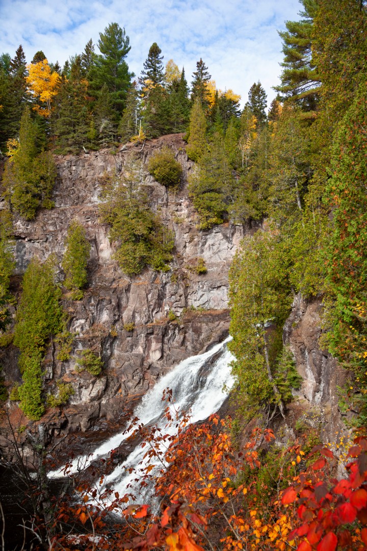 Caribou Falls near north shore of Minnesota during the fall