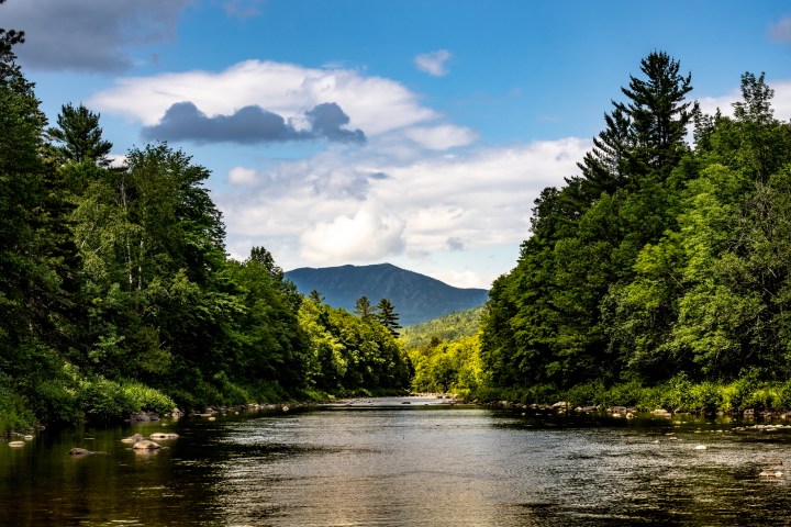 the Carrabassett River Kingfield Maine