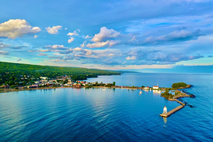 Sunset over Lake Superior. Summer vacation