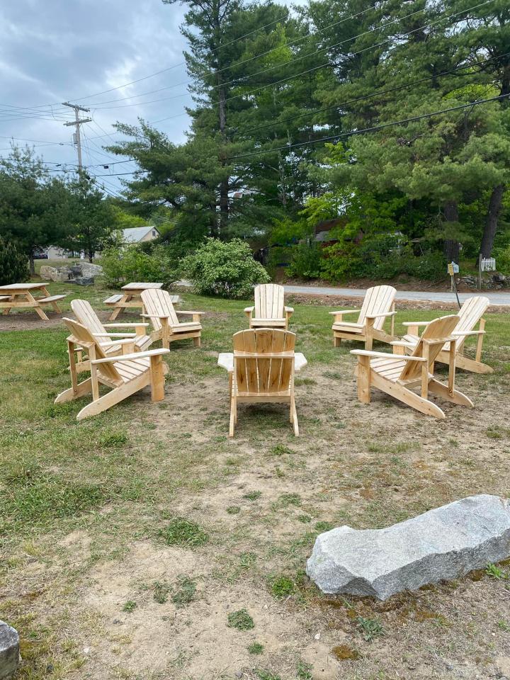 outside seating at The Log Yard Dairy Bar