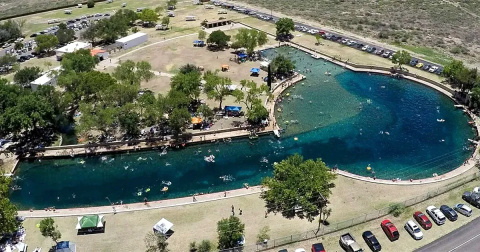 Relax In A Tropical Wonderland At The Biggest Freshwater Swimming Pool In Texas