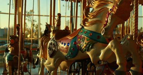 This Carousel Was Actually Built In Kansas, Dismantled, And Brought To Oregon