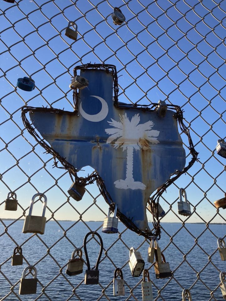 Love Locks at the Lake Murray Dam