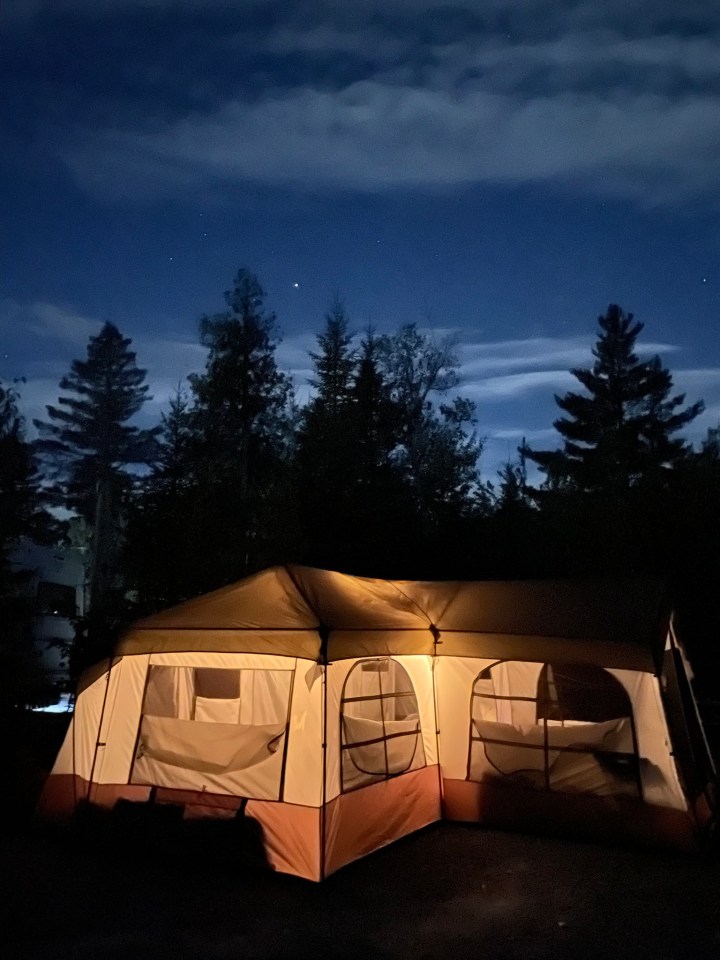 tent at wild acadia camping resort