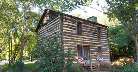 One Of The Oldest Building In Tennessee Was Used By Andrew Jackson, Then Was Moved, And Is Displayed Downtown Jonesborough