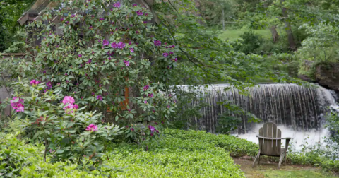 This Unique Cabin In Downtown Chester, Connecticut Has Its Own Private Waterfall