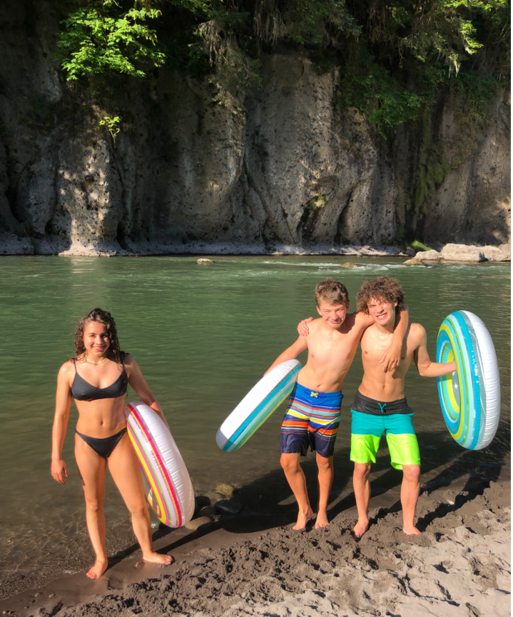 Remote Sandy River Beach