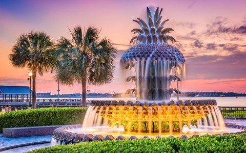 The Story Behind The Iconic Charleston, South Carolina Pineapple Fountain