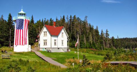 A Private Lighthouse Getaway In Maine On A Private Island With Views Of The Gulf Of Maine