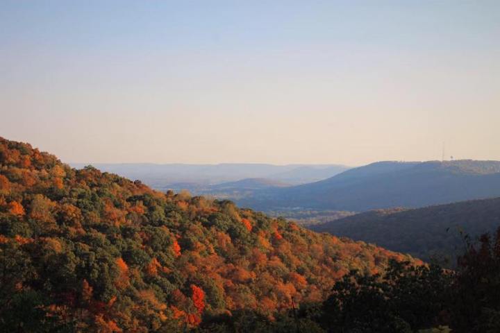 Overlook at Monte Sano State Park in Huntsville, a place for the best fall foliage in Alabama