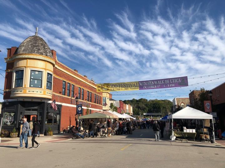 charming small town in the fall