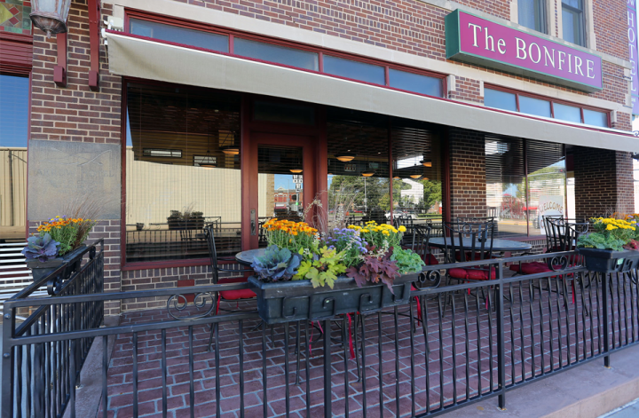 Outdoor seating at The Arrow Hotel