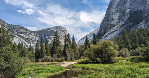 A Peaceful Escape Can Be Found Along The Mirror Lake Loop Trail In Northern California