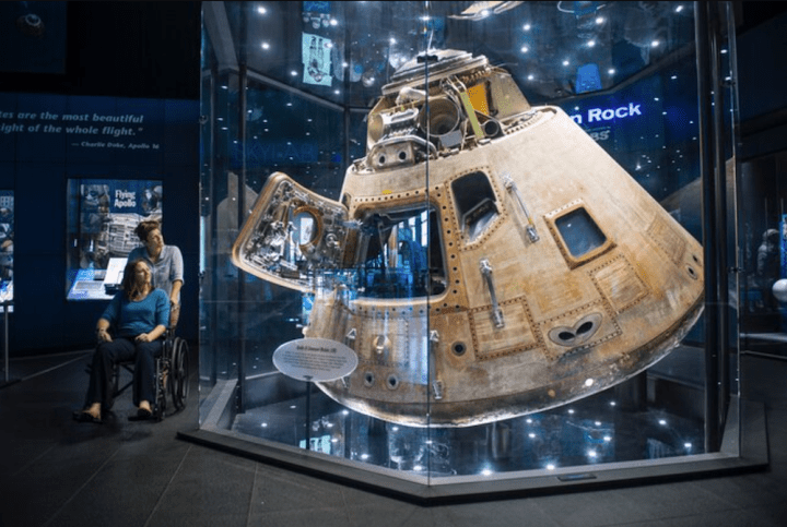 An interior view of an exhibit at the U.S. Space & Rocket Center, a destination on this Alabama bucket list