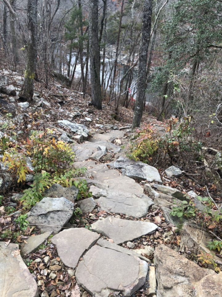 Little Falls Trail at Little River Canyon National Wildlife Preserve, the best fall foliage trail in Alabama