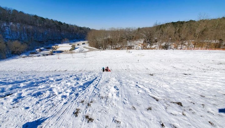 snowiest region in Arkansas