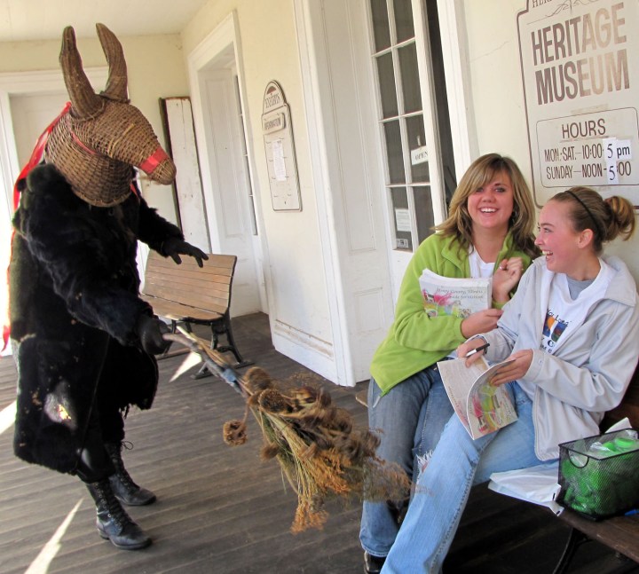 European holiday market in Bishop Hill, Illinois