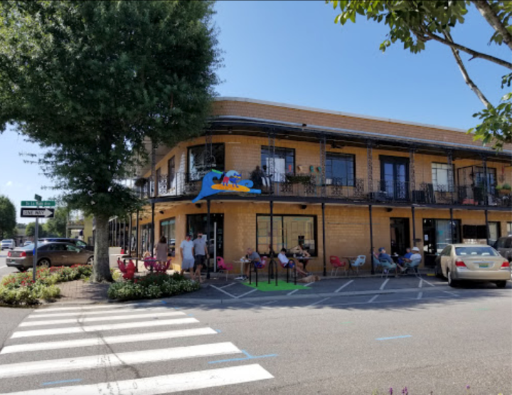 Exterior of Page & Palette, an independent bookstore in Fairhope, Alabama