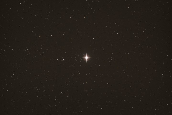 Close up on the North Star, Polaris. Image taken from France.