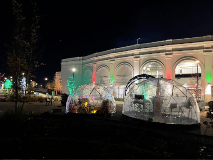 The Orion Amphitheater is the site of Arts Huntsville's Christkindlmarket, a European Christmas Village in Huntsville, Alabama