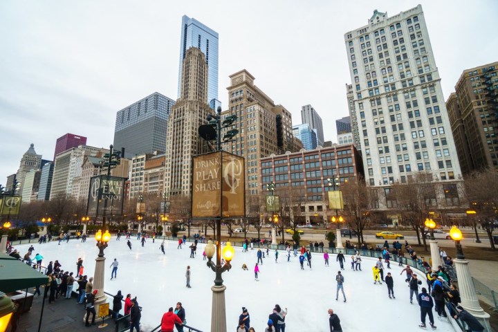 winter activity in Chicago