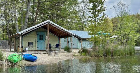 Stay In A Cool Canvas Tent Overlooking A Private Lake In Indiana