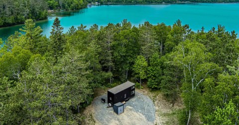 Stay In An Island Tiny Home Overlooking The Clearest Lake In Minnesota