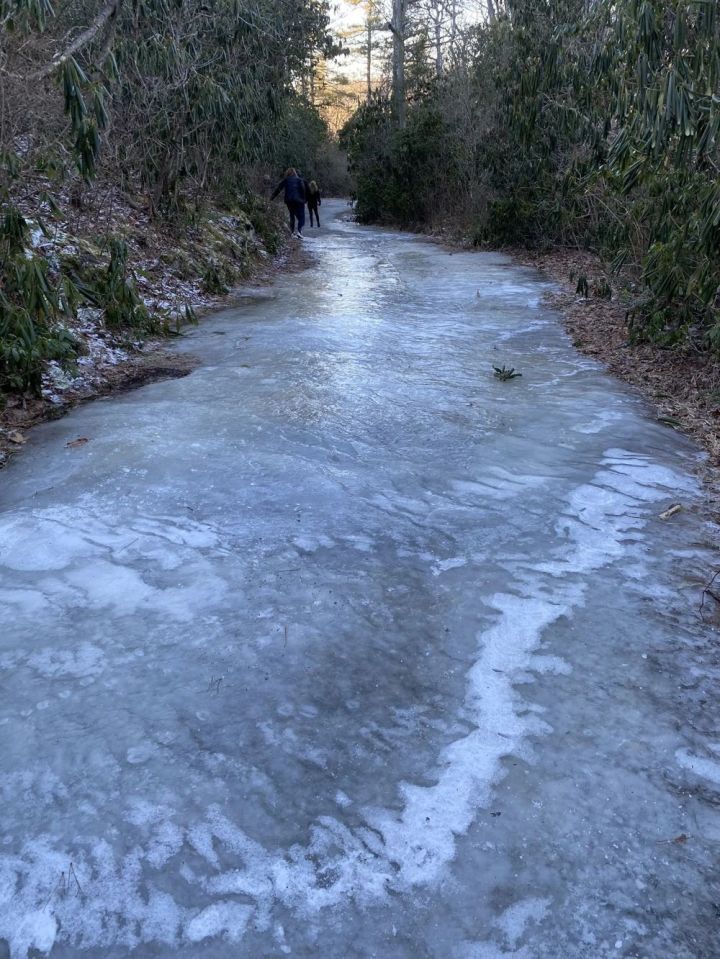 wintery landscape in North Carolina