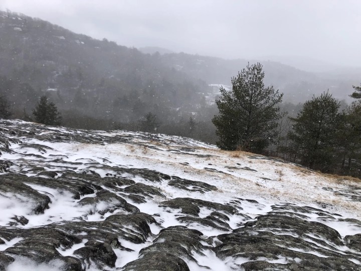 wintery landscape in North Carolina