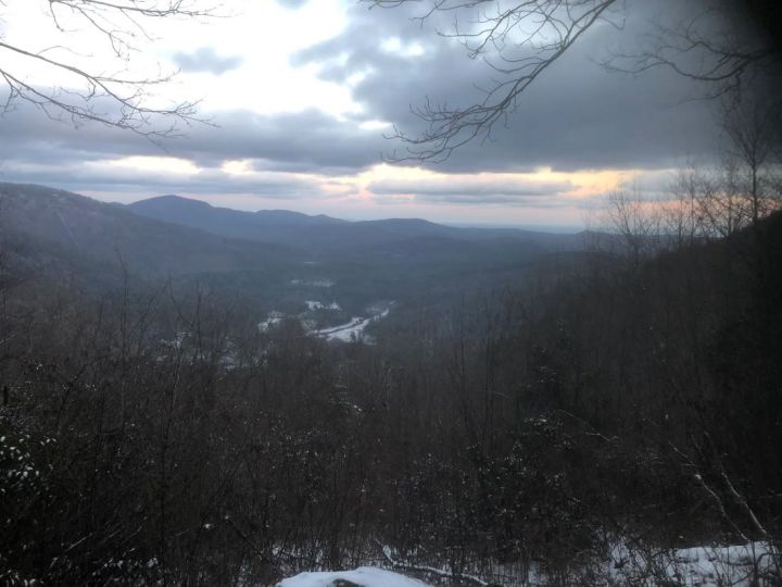 wintery landscape in North Carolina