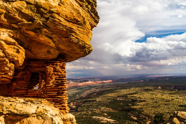 A well preserved cliff granary in Bears Ears National Monument overlooks the Comb Ridge