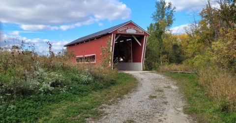 Experience The Indiana Hike That Leads You Through A Covered Bridge And Pristine Meadows