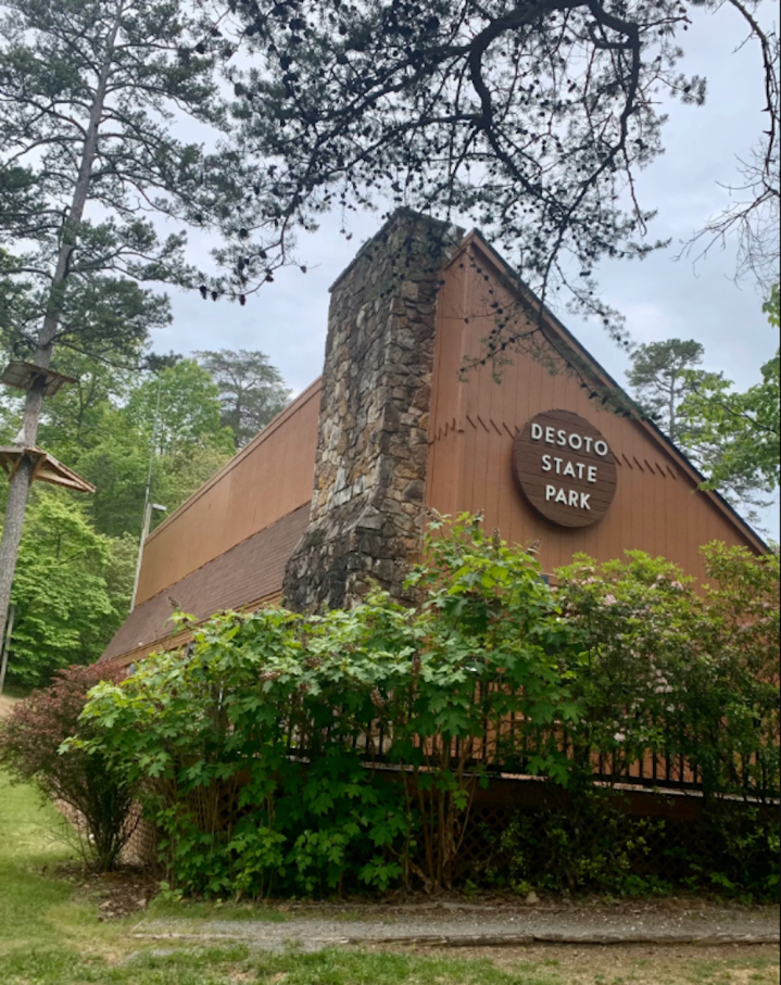 DeSoto State Park office building near a top wildflower trail in North Alabama