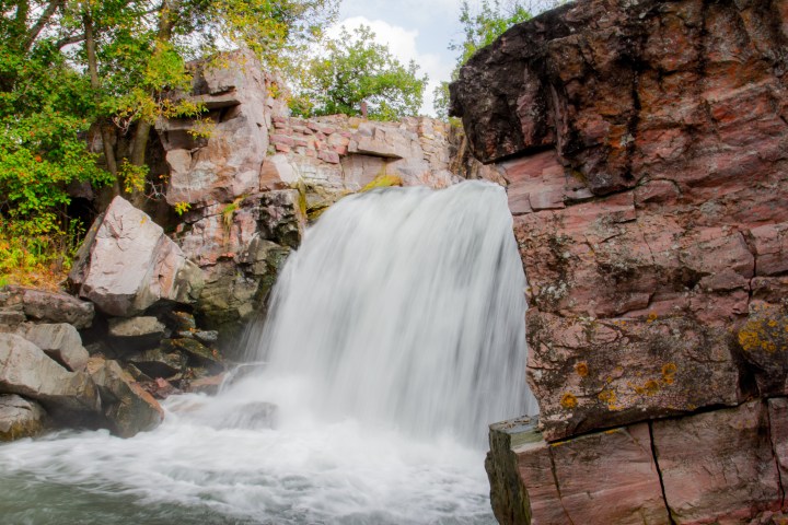 Long exposure of Winnewissa Falls at Pipestone National Monument.